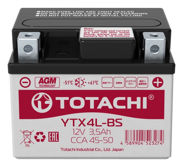 Totachi AGM YTX4L-BS